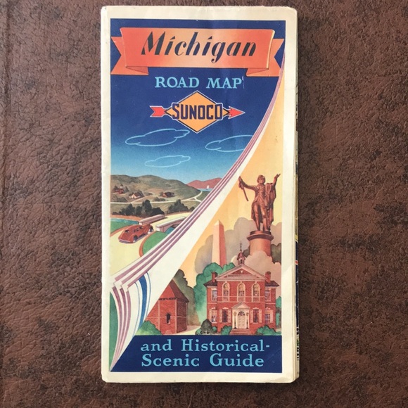 VTG Michigan Ephemera: Postcards, Flyer, Road Map, etc. - Picture 11 of 14